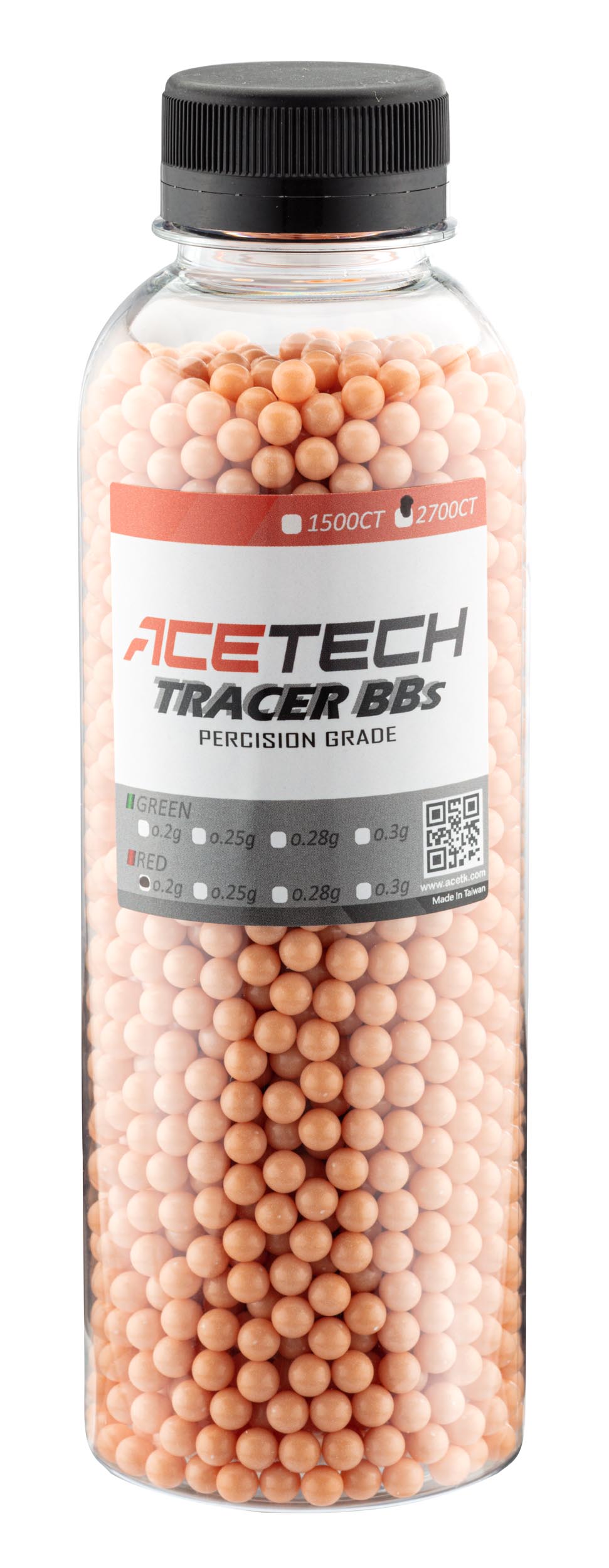 ACETECH BILLES TRACER 0.25G X 2700 ROUGES BOUTEILLE