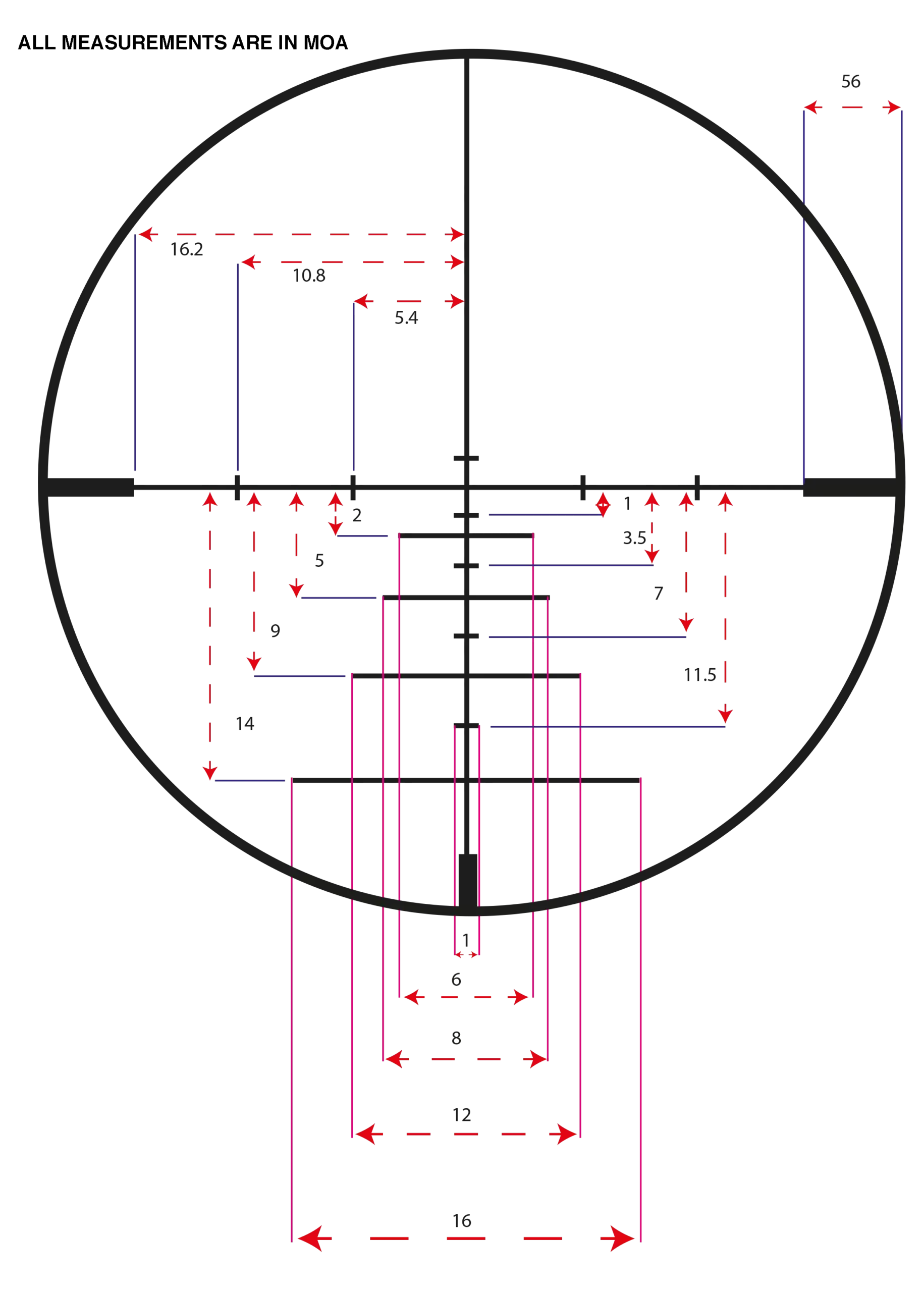 KONUS LUNETTE KONUSPRO 550 3-9X40 RET BALISTIQUE 550 LUMINEUX ROUGE-BLEU – Image 2