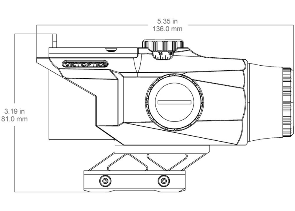 VICTOPTICS C1 4x32 Etched Glass Prism Rifle Scope – Image 13