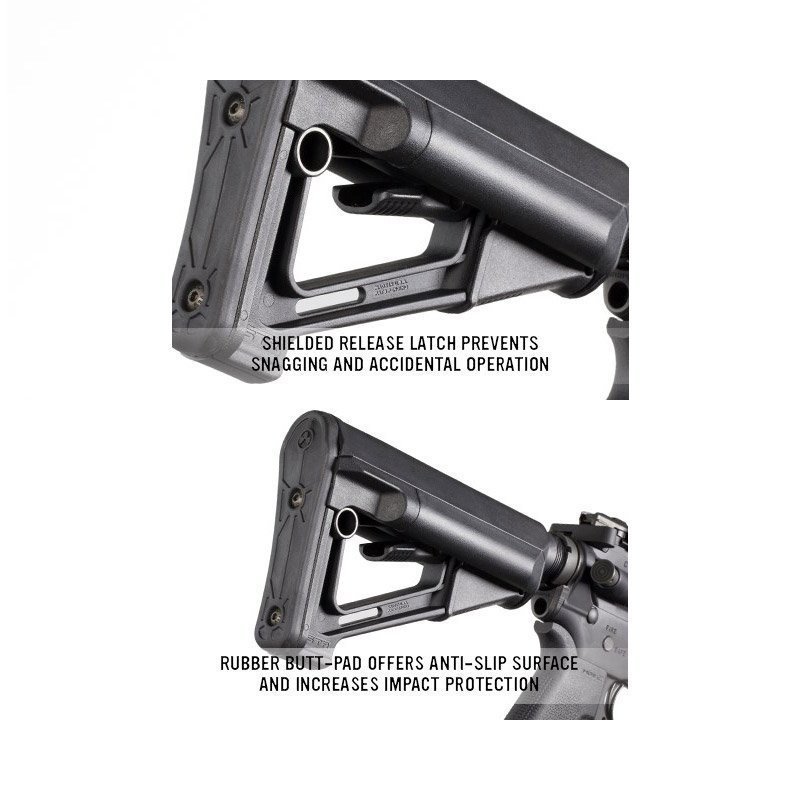 MAGPUL Crosse Mil-Spec STR Noir : MAG470-FDE – Image 4